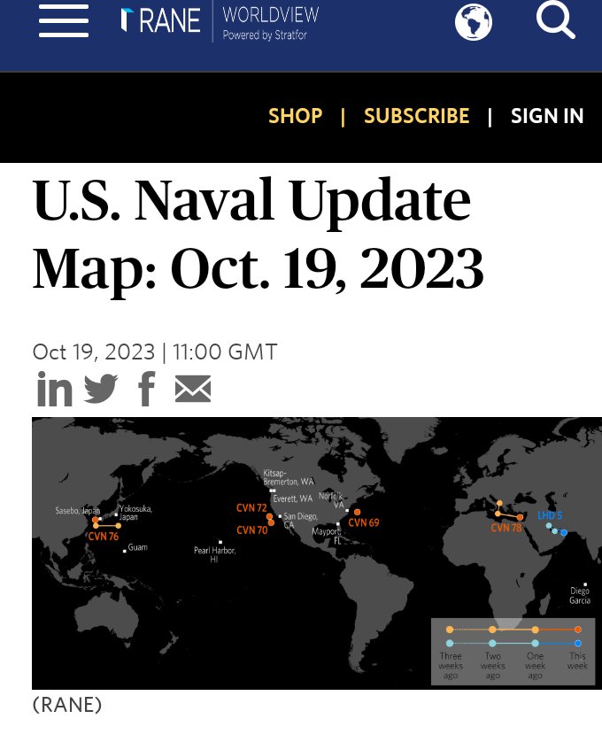 Oceanworldfree's tweet photo. US Navy CSGs & ARGs locations
(Estimated)
🌑E. #MediterraneanSea: USS Gerald R. Ford (CVN78), USS Mesa Verde (LPD19) & 26th MEU
🌑Near #Gibraltar: CVN69
🌑#RedSea: Bataan ARG
🌑#SouthChinaSea: CVN76
🌑#EastChinaSea: America ARG &
🌑#EPacific: CVN70, CVN72 https://t.co/8stVzjwWRe