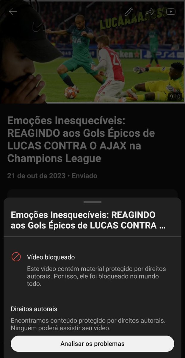 DuhVog's tweet photo. É muito triste quando se é criador de conteúdo na área de React e isso acontece... Um dos melhores vídeos que gravei, se não o melhor, infelizmente barrado... Isso porque dou os créditos sempre na descrição de qual canal retirei, quem é o verdadeiro dono do conteúdo... https://t.co/eM9nm0qZbz