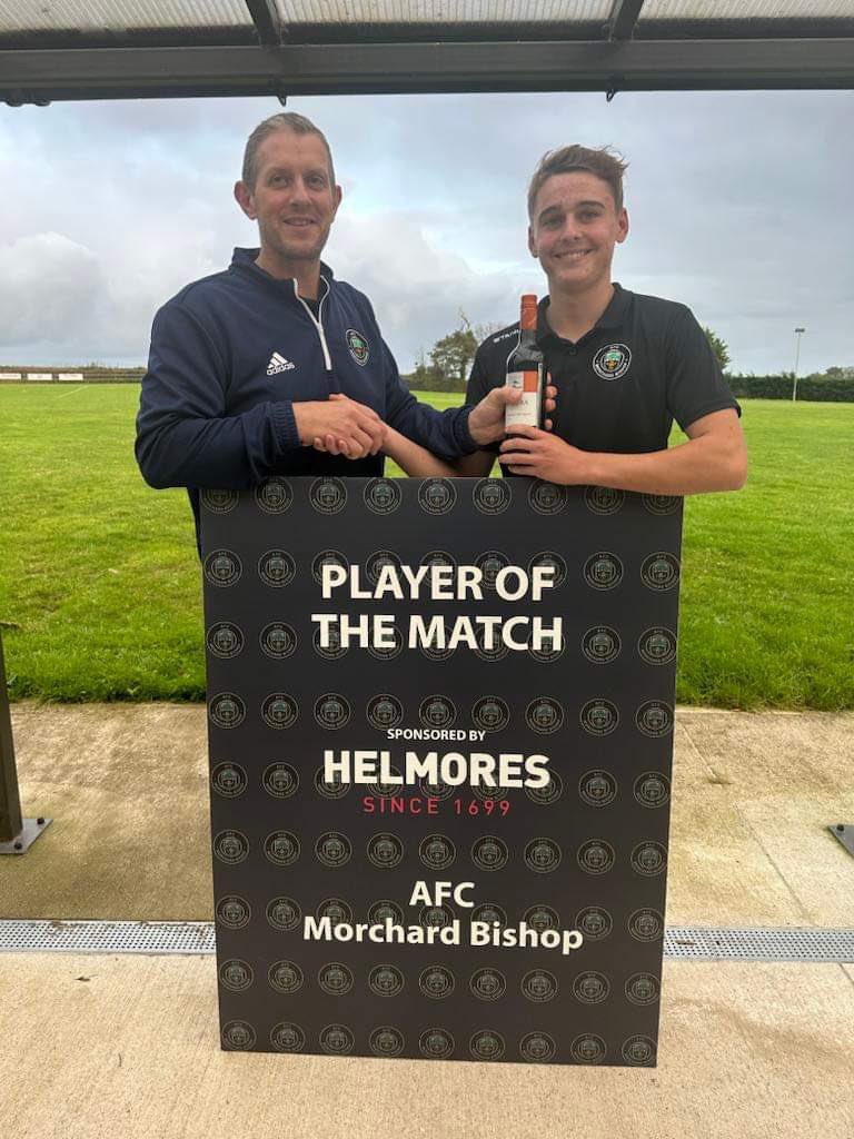 The <a href="/Helmores/">HelmoresCrediton</a> MOTM goes to Bradley Turner, making an instant impact off the bench and scoring a last gasp goal! ⚽️ 💙🖤