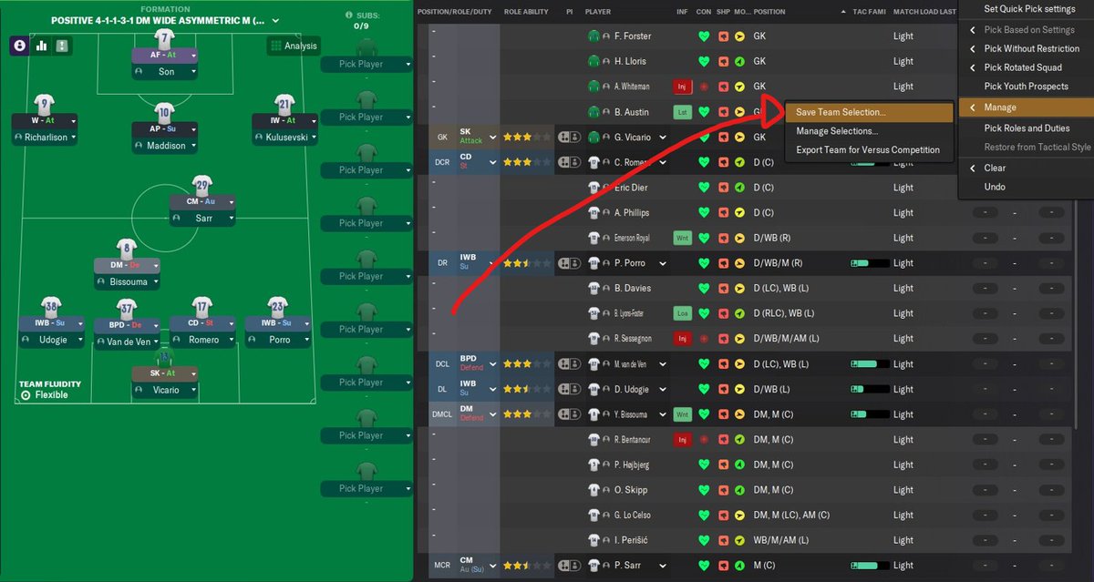 RdfTactics's tweet photo. When testing tactics...

I cancel all existing friendlies and training camps. Then arrange my own friendlies. All home games (no traveling).

I use the tactical pre-season preset schedule. Select the XI I'll be looking to play and save that team selection - I'll use that to start most of my friendlies.

By the 2nd league game, my familiarity can be as good as max!  #FM24