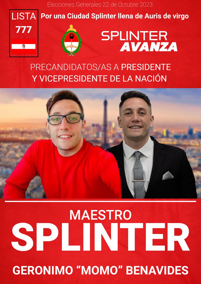 El futuro del país está en tus manos, votá Splinter Avanza.