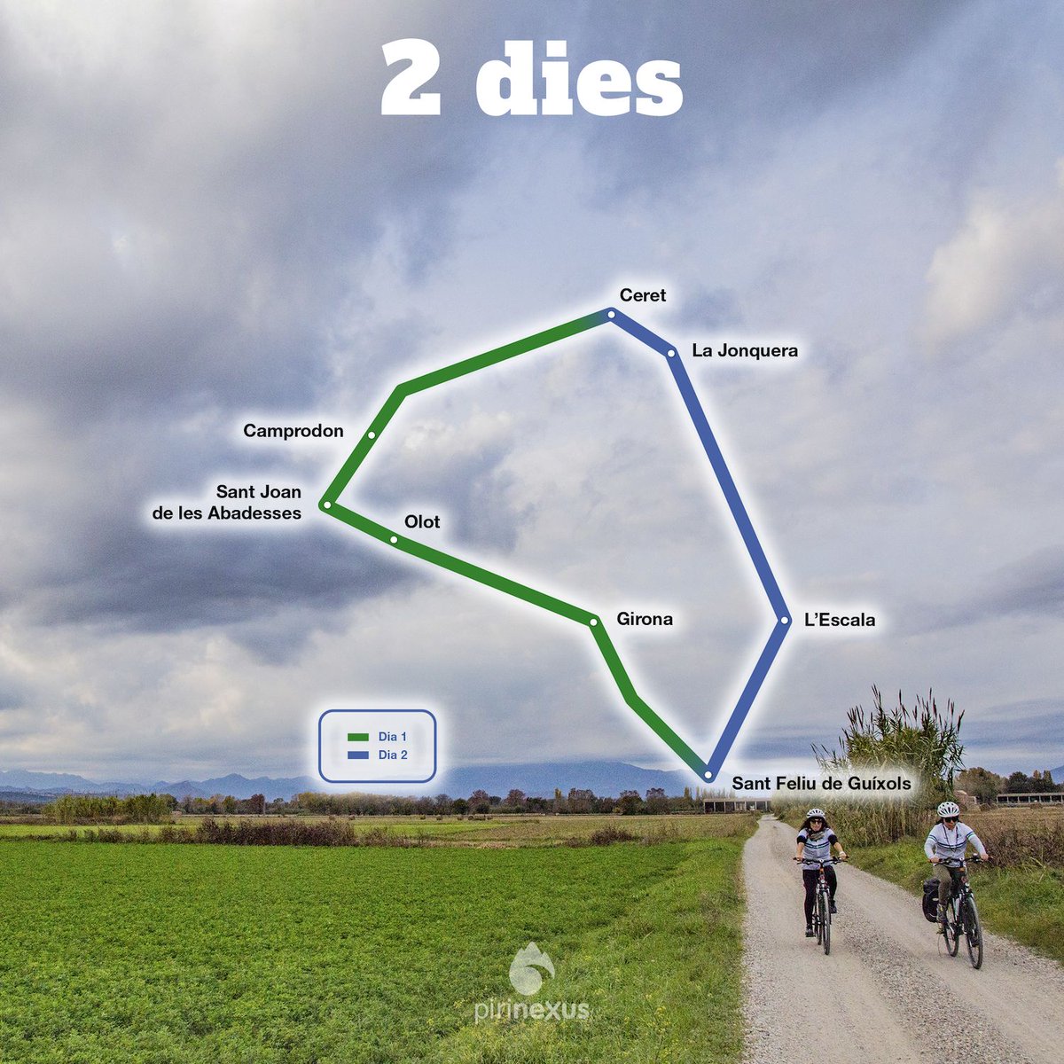 🚴‍♀️  Sabies que la ruta cicloturística #Pirinexus es pot fer en 2, 4 o 6 etapes? Aquestes propostes ja tenen un nou espai al web amb tots els detalls.

🔗 Tota la informació a buff.ly/46Sl55s  

#etapes #Girona #Bicicleta #ruta @diputacioGirona <a href="/catexperience/">Catalunya Experience</a> <a href="/costabrava/">Costa Brava Pirineu</a>