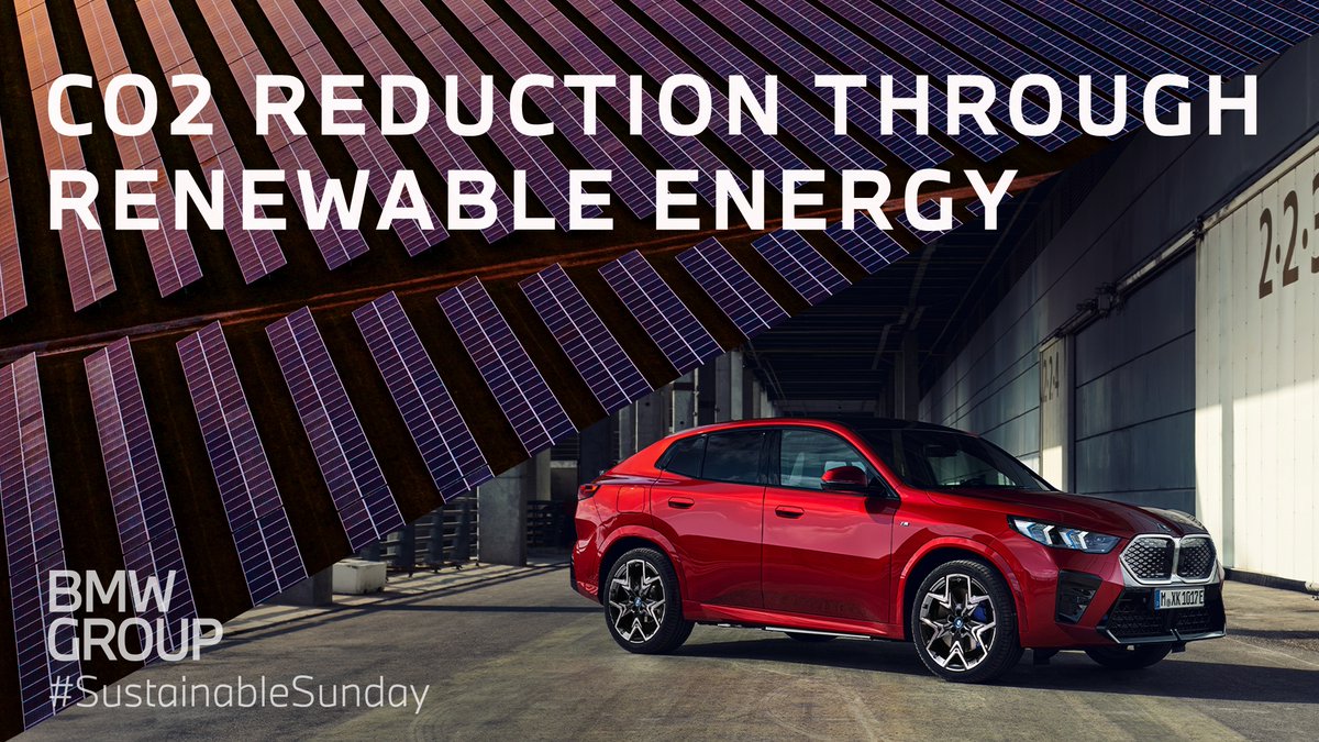 BMWGroup's tweet photo. Committed to reducing our CO2 footprint.

We use electricity from renewable sources to manufacture #THEiX2, lowering CO2 emissions from vehicle production by over 70% ⚡️: https://t.co/AKBmHayO1n

#BMWGroup #BMW #SustainableSunday https://t.co/b56fJf4gLM