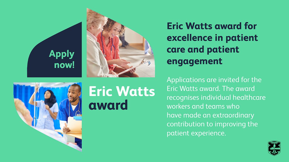 RCPhysicians's tweet photo. Applications are now open for the Eric Watts Award for Excellence in Patient Care and Patient Engagement.

The award recognises those who are improving the patient experience. Applicants do not need to be members or fellows of the RCP.

Apply here: https://t.co/DfkLLLhV78 https://t.co/8UQwB0aYlA