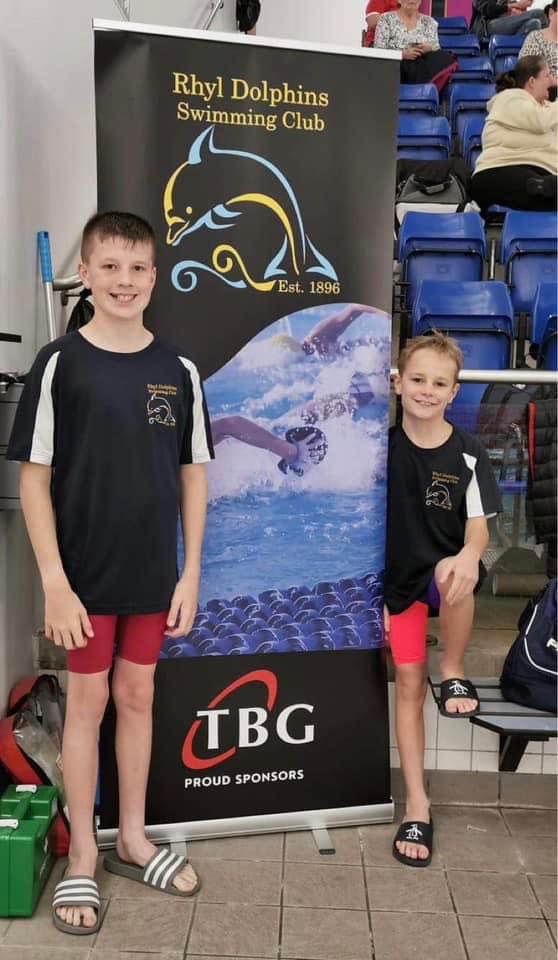gaznuts's tweet photo. Well done to Thomas and Harri yesterday at the Autumn meet in Llandudno. Thomas came away with 2 gold medals &amp; Harri a silver and 3 bronze. Fantastic swimming both of you. Good luck today! A special thanks goes out to our sponsors @TBrownGroup for our new banners @RhylDolphinsSC https://t.co/GkIs60u5dR