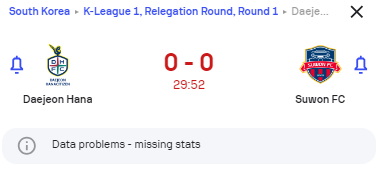 InplaytipM's tweet photo. K-League 1 Special Live BET

Suwon over 0.5 FT @ 1.57 odds https://t.co/Jl4eA9GRks
