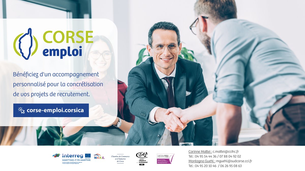 Atteignez vos objectifs professionnels avec #CorseEmploi ! 
Que vous soyez recruteur ou demandeur d'emploi, découvrez notre plateforme régionale qui vous aide à concrétiser vos projets professionnels ➡️ corse-emploi.corsica/fr 

#Recrutement #RH #Corse #Offredemploi