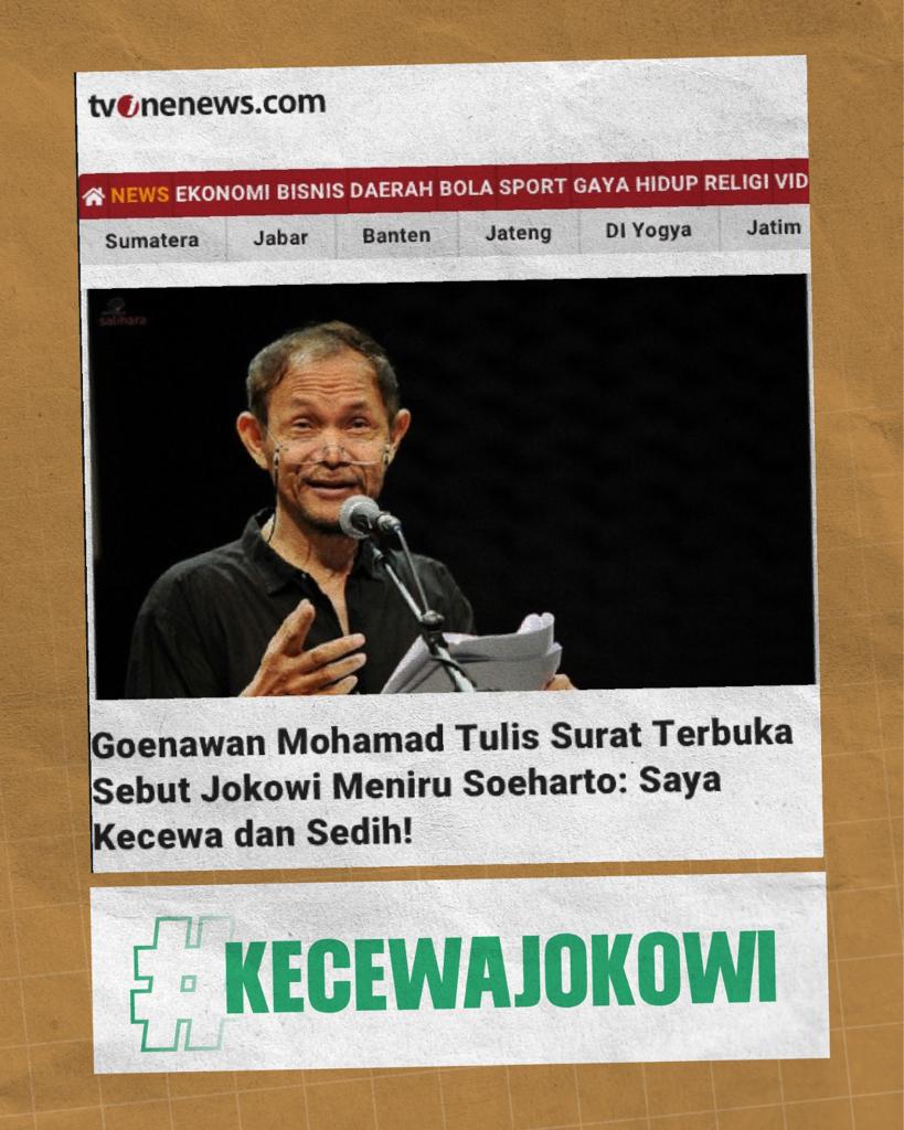JhonSitorus_18's tweet photo. Cinta bukanlah cinta, bila KECEWA belum dirasa menusuk hati

Cinta itu tanpa syarat, tanpa iming2 JABATAN, tanpa balas kasih materi

Bila sahabatmu mengucap KECEWA karena ada KHIANAT dari garis perjuangan

Maka sikapnya adalah bagian dari rasa kasih sayangnya #KecewaJokowi https://t.co/xTVkwHnFDb