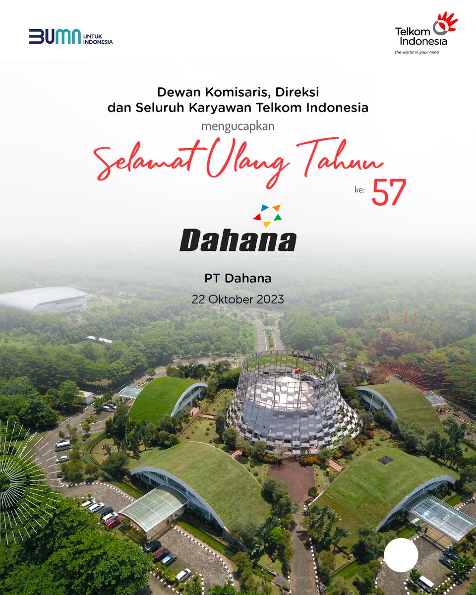 TelkomIndonesia's tweet photo. Selamat ulang tahun @ptdahana, terus sukses menjadi industri nasional yang terunggul dalam bidang bahan berenergi tinggi dengan menghasilkan barang dan jasa yang berdaya saing tinggi dan ramah lingkungan. #ElevatingYourFuture https://t.co/bHcF0xTWI2