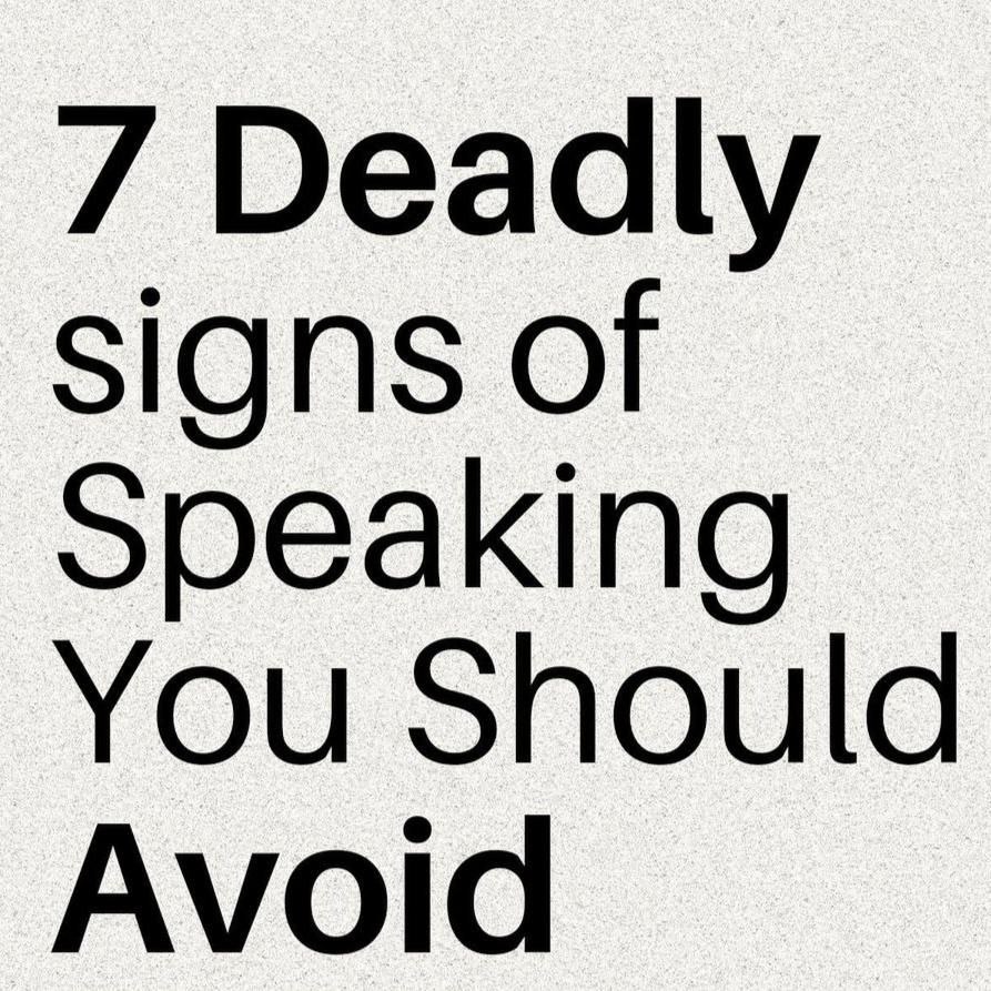 DineshSEM's tweet photo. 7 Deadly Signs Of Speaking You Must Avoid: https://t.co/84HaBrgtI7