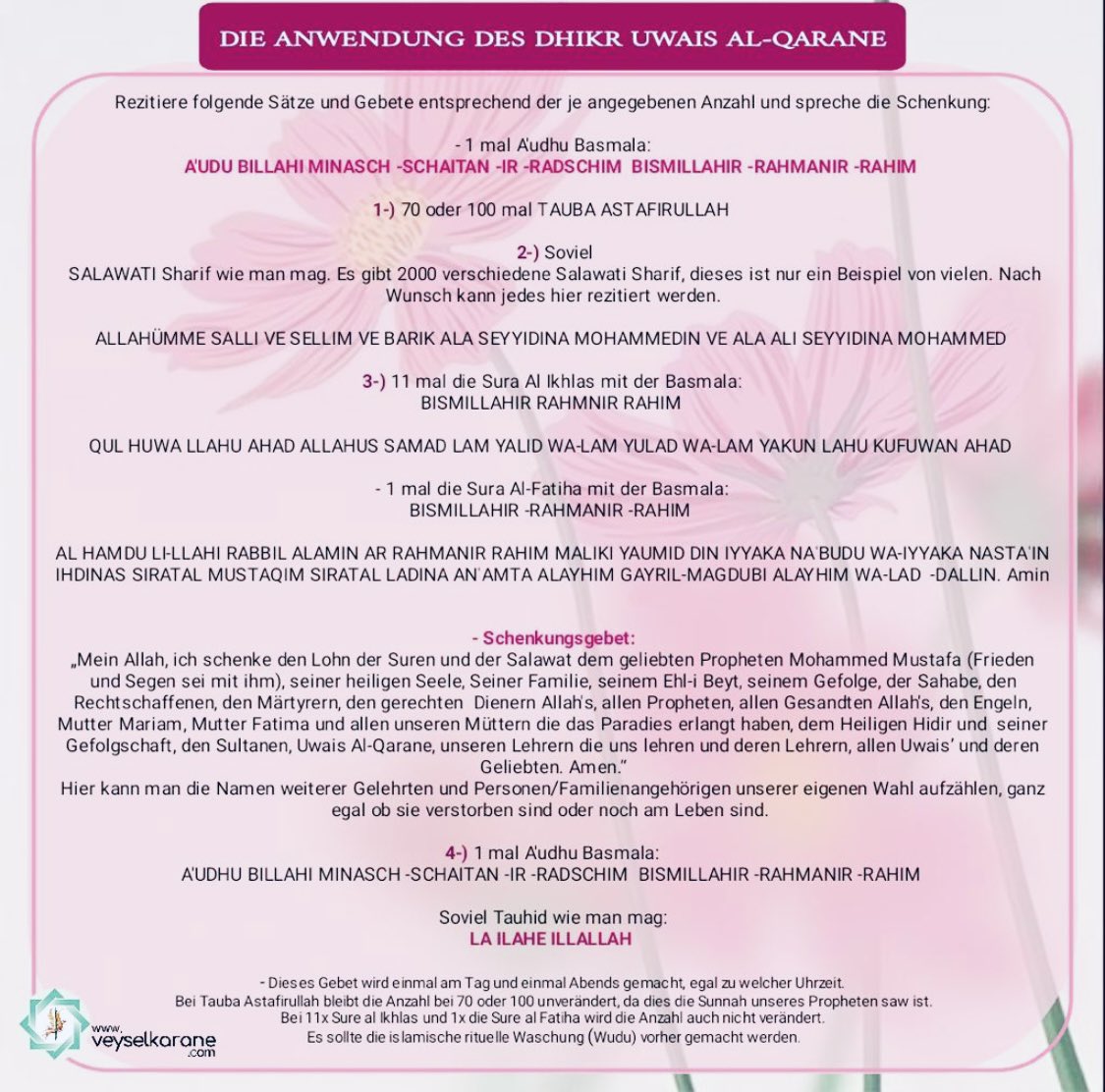 uwaisindeutsch1's tweet photo. Dies ist das Gebet, was mein Leben ab dem ersten Tag zum positiven verändert hat. Es wird einmal am Tag und einmal Abends rezitiert.

#Gebet
#Islam
#Moschee https://t.co/qzOW8nwtVh