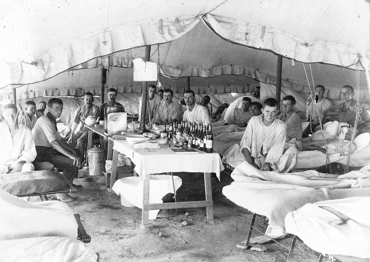 LittleGully1's tweet photo. In October 1915, Corporal Alec Riley was on the island of Lemnos, in the infectious diseases ward of an Australian field hospital. Gallipoli had given him 4 diseases and 9 septic sores. The diptheria had paralysed his legs and palate. He was close to ‘pegging out.’ https://t.co/7edQEHhOS2