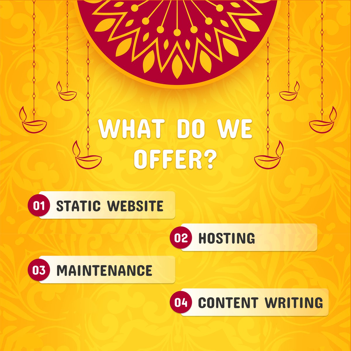 wapinfotech's tweet photo. Durga Puja Offer:
🎉 Celebrate Durga Puja with us and take advantage of our special offer! For a limited time, we're offering exclusive discounts on our website development services. Don't miss this opportunity to enhance your online presence at a lower cost. Contact us https://t.co/m7ZrYGxl0e