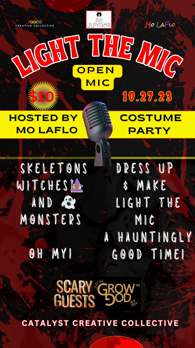 Light The Mic Costume Party on Friday @ Catalyst Creative Collective inside Tucson Mall 6pm 👻🎃 #tucson #spookyvibes #thingstodointucson