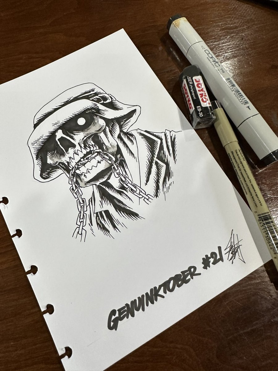 markusmanson's tweet photo. Day 21 of #Genuinktober
“Chains”
We are all binded by chains. This time, the inspiration comes from the awesome @uehaahaa the one that keep the chains linked strong in GU ⛓️
@inktober
#GenuineUndead #UndeadOctober #Inktober #Inktober2023 #MarkusManson https://t.co/xSucsqA9Gw