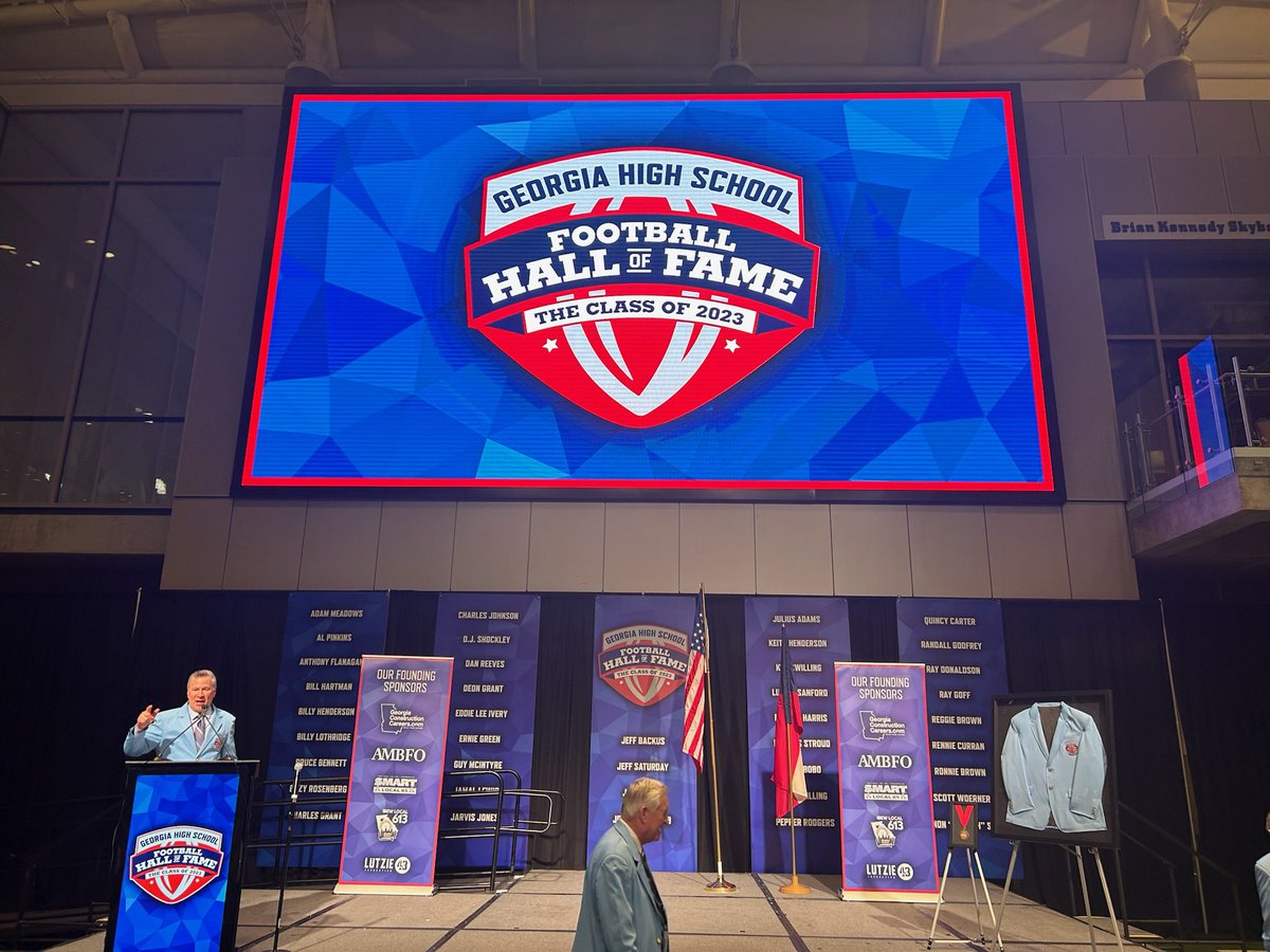 RFWexperience's tweet photo. Great night at CFBHOF. Lucky to be in producers chair for Ga. High School Football Hall of Fame Ceremony. Incredible event, great crew &amp; MONSTER class! https://t.co/FZ5BsG6Nbb