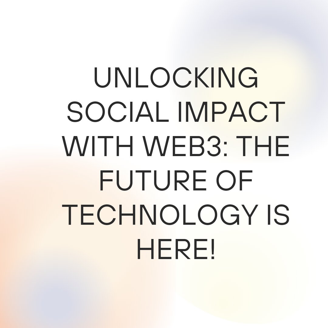 Web3 has opened doors for millions of people in different regions, setting the pace for other narratives on the internet
 
Avenues of impact, growth and wealth creation, we are on a journey of inclusion because we believe the web is meant to be decentralized.

#socialimpact #web3