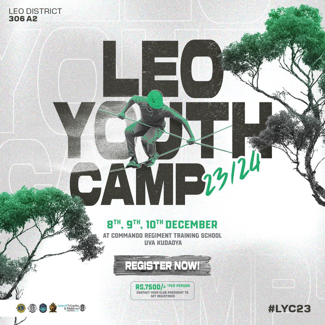 A2Buzz's tweet photo. Prepare to embark on an energy-filled journey as the three most adventurous days on the A2 calendar draw near! 🧗‍♀️

🗓️: 8th, 9th and 10th December 2023
📍: Commando Regiment Training School, Kudaoya

Register now through your respective Club Presidents!

#LeoYouthCamp2023
#A2Leos https://t.co/qYyavAsayN
