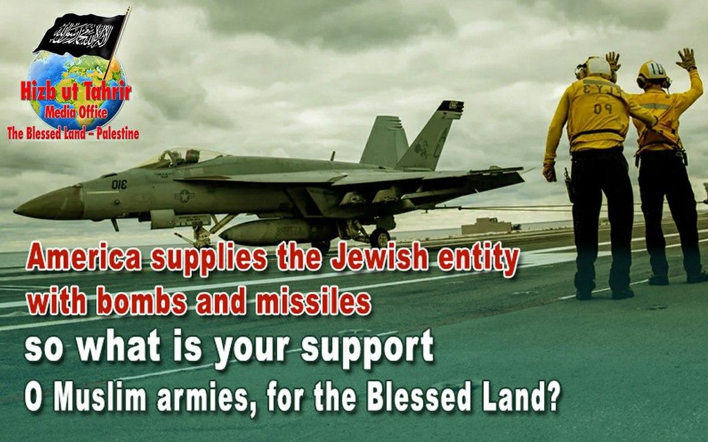 HazwanHamdan8's tweet photo. America supplies the Jewish entity with bombs and missiles. So what is your support O Muslim Armies, for the Blessed Land? #ArmiesToAqsa https://t.co/EeFvcRNMhB