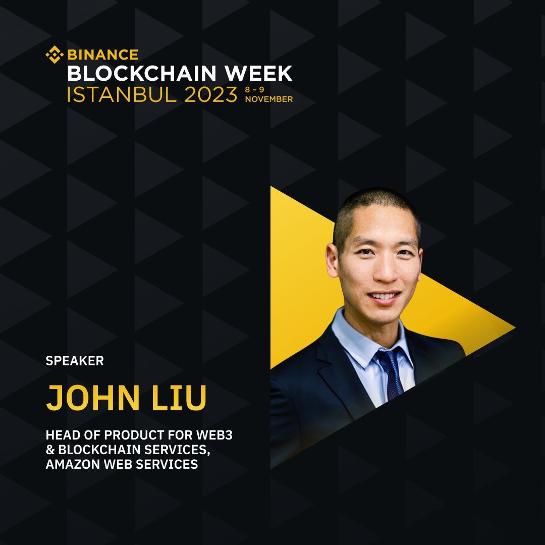 Introducing John Liu, Head of Product for Web3 &amp; Blockchain Services at <a href="/awscloud/">Amazon Web Services</a>!

At Amazon Web Services, John leads a managed service that helps customers build quickly with blockchain technology.

Don't miss his insights live at #BinanceBlockchainWeek