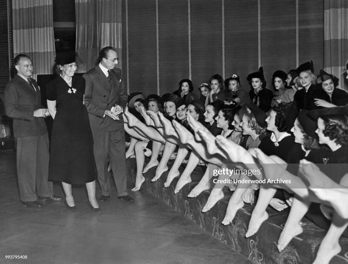 Sunnyside13a's tweet photo. 1938 New York.  Judging showgirls from the International Casino in a face and feet beauty contest.

#foot #feet #footcontest https://t.co/ts0XMhtlfv