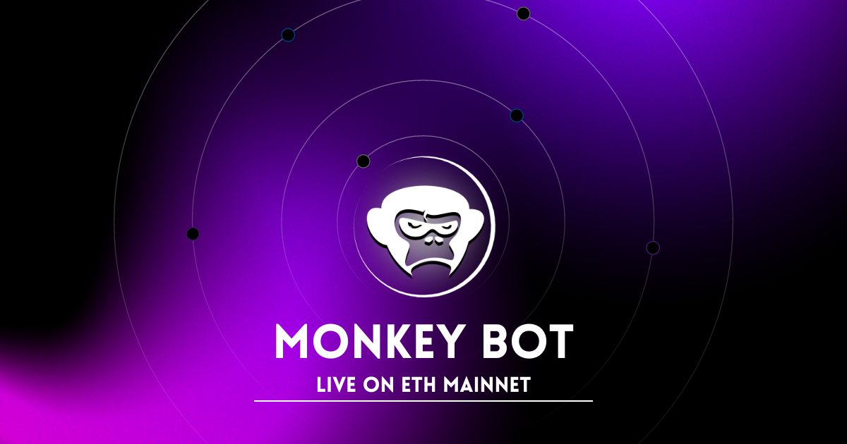 monkeyboteth's tweet image. Its with great pleasure that we announce our bot is finally live! Come check it out, and don't leave profits on table.  🚀🤖

monkeybot.xyz