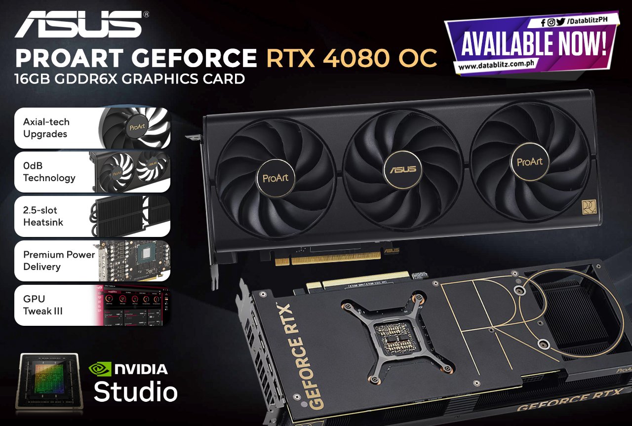 ASUS GeForce RTX 4080 ProArt 16GB Graphics Card