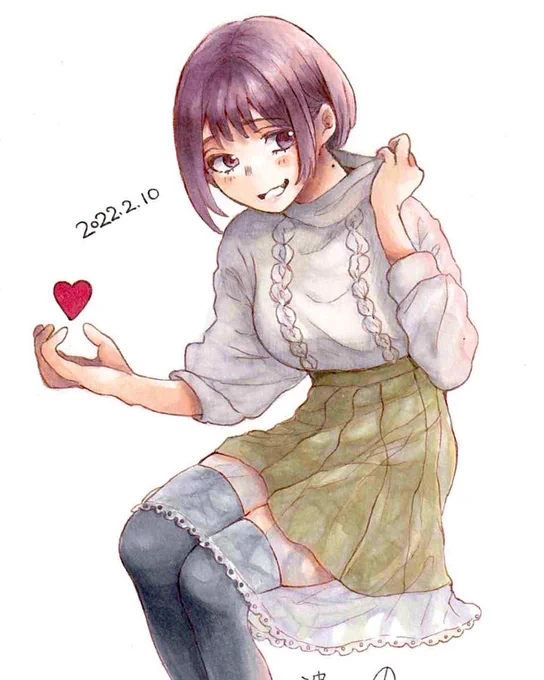 「誘惑」再掲です#illustration #コピック 