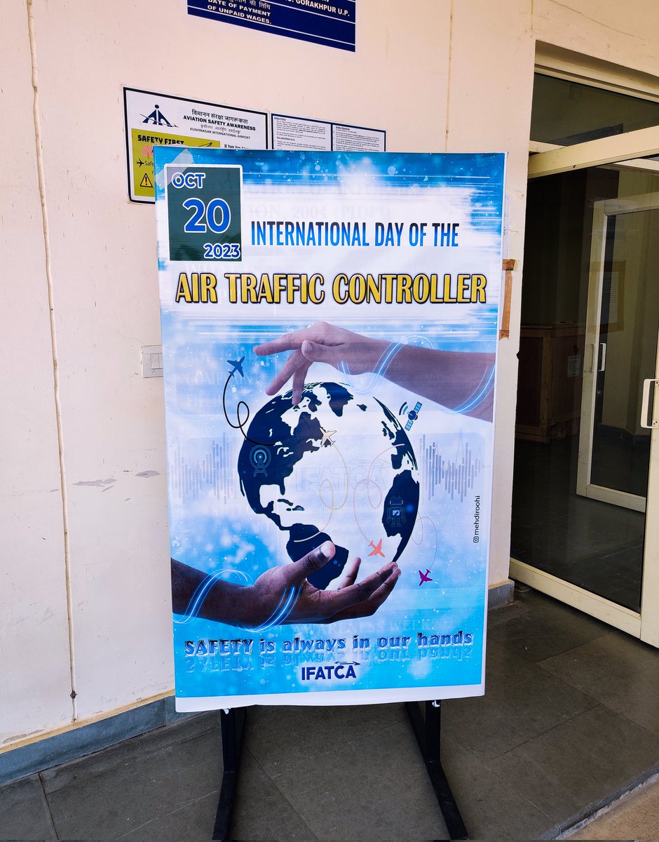 aaikushiairport's tweet photo. @aaikushiairport celebrated 20 Oct, 2023 "International Day of Air Traffic Controller" with all its Air Traffic Controllers, and acknowledged their hard work and contribution in the aviation industry in keeping skies safe and world moving.
#WorldATCDay
@AAI_Official
@aaiRedNR https://t.co/STl5d3g7Su