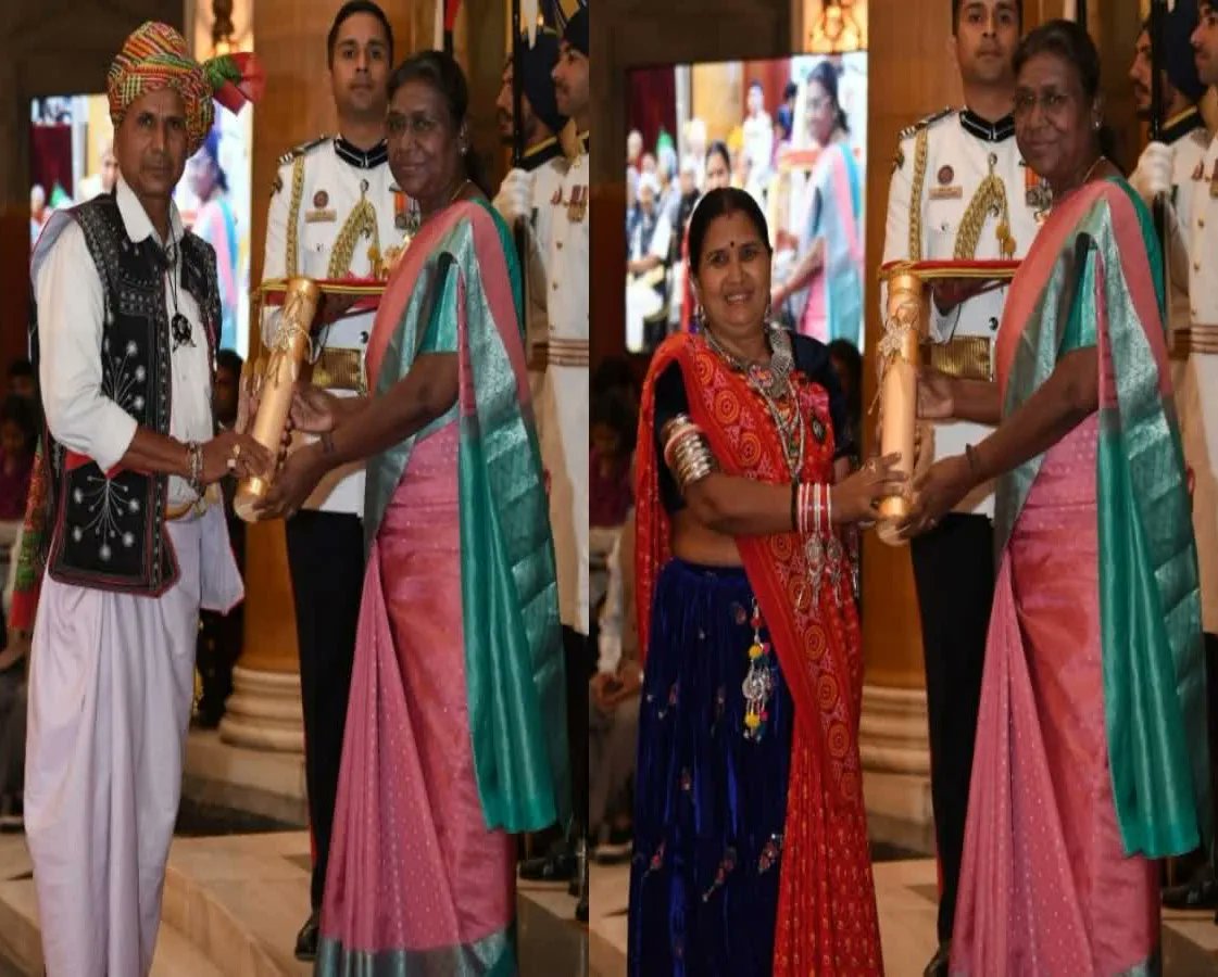 brajendra_'s tweet photo. The RASHTRIYA KALA MANCH hosted an outstanding closing ceremony for "Hunarbaaz Season 2" in the city of Indore on October 21st. In this achievement ceremony, Padma Shri awardee Ramesh Paramar and his wife Padma Shri Shanti Paramar graced the event as the chief guests. https://t.co/ZRz6nUnZMc