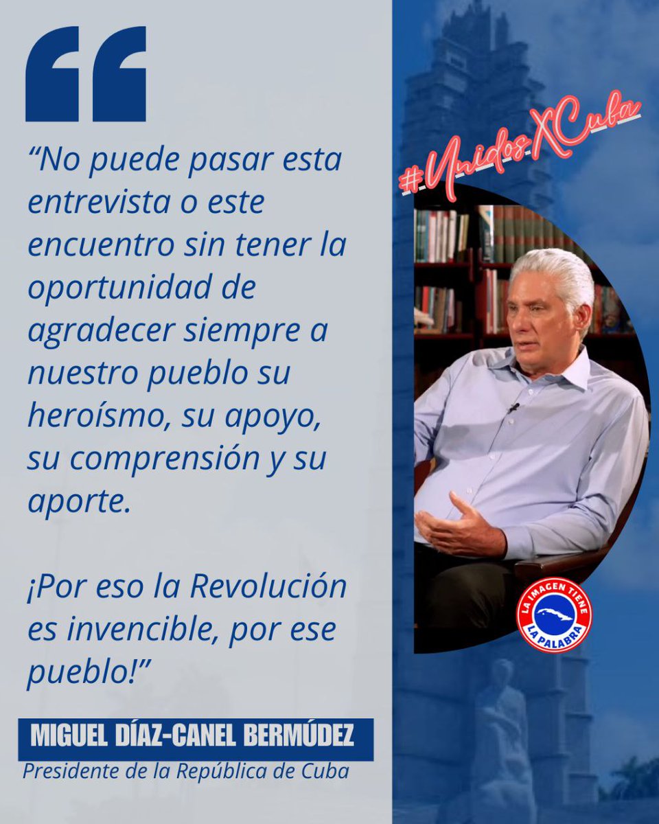 ‼️Lo apoyamos, Presidente‼️
#Matanzas330 #CubaMinjus #MatancerosEnVictoria #MatanzasEnamora #Cuba <a href="/de_alojamiento/">Empresa Provincial de Alojamiento Matanzas</a> <a href="/bpa_matanzas/">Banco Popular de Ahorro Matanzas</a> <a href="/gpppmatanzas/">Gobierno Provincial del Poder Popular en Matanzas</a> <a href="/mariofsabines/">Mario Sabines Lorenzo</a> <a href="/SuselyMorfaG/">Susely Morfa González</a>