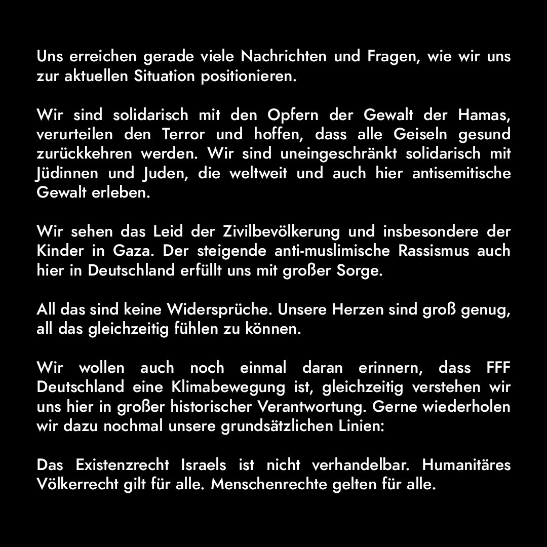 Wir haben mit <a href="/FridayForFuture/">Fridays for Future Germany</a> klar gemacht, wo wir stehen. Ich freue mich heute auf der großen Kundgebung gegen Antisemitismus ebenfalls zu sprechen. Wir sehen uns um 14 Uhr beim Brandenburger Tor! ✊❤️