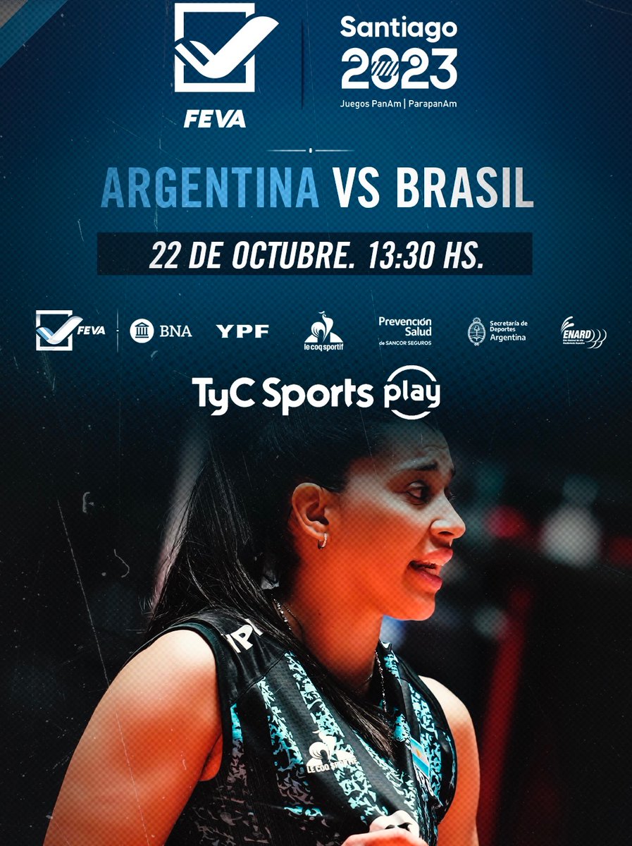 Tras el triunfo en el debut, Las Panteras 🇦🇷 enfrentan a Brasil 🇧🇷 en #Santiago2023

✔️ Será este domingo desde las 13:30 hs por la segunda fecha del grupo A

✔️ Será transmitido en vivo por TyC Sports Play  

#VamosArgentina🇦🇷