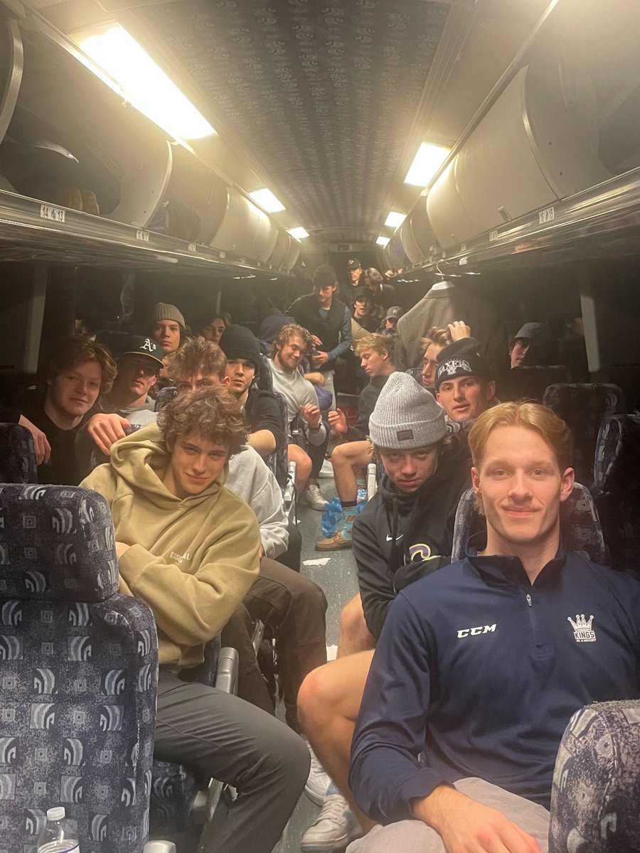 Bus trips are always better after a win!