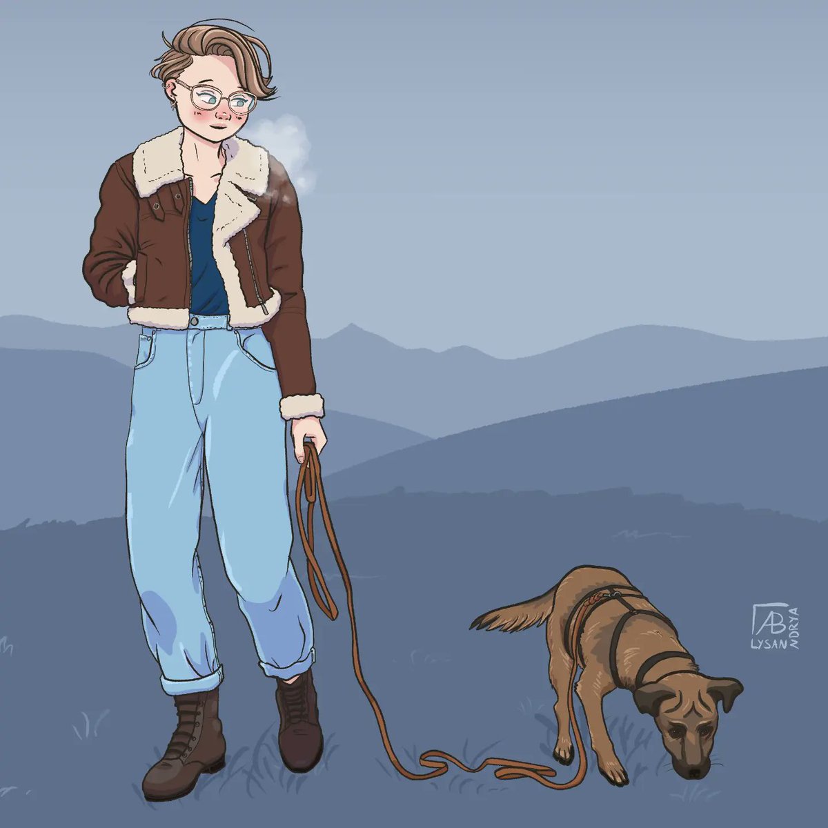 Autumn walk 
#illustration