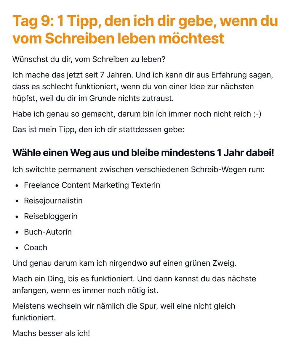 dorostaub's tweet photo. Tag 9: 1 Tipp, den ich dir gebe, wenn du vom Schreiben leben möchtest https://t.co/Dt8wE572er