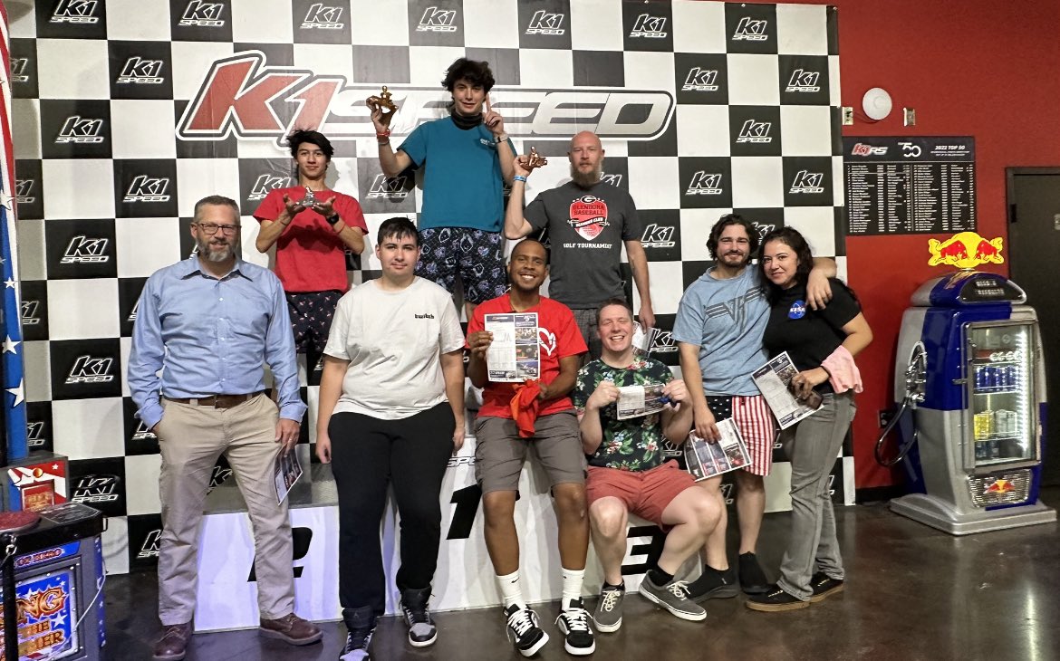 Carsunl's tweet photo. Had a blast at K1 speedway w the homies this evenin! @lolSamppA @OTISGOTCAKE @Iscore_Gaming @PlantBasedRell 🏎️🏆🔥 https://t.co/w8PXBlGQIM