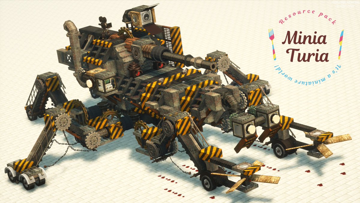 0623BLACKEGG's tweet image. 第20回 #MiniaTuriaChallenge テーマ「ロボット🤖」

ターゲットをどこまでも追いかける六脚型のドローンです(*´ω｀*)

#MiniaTuria #Minecraft #minecraft建築コミュ #Minecraftbuilds