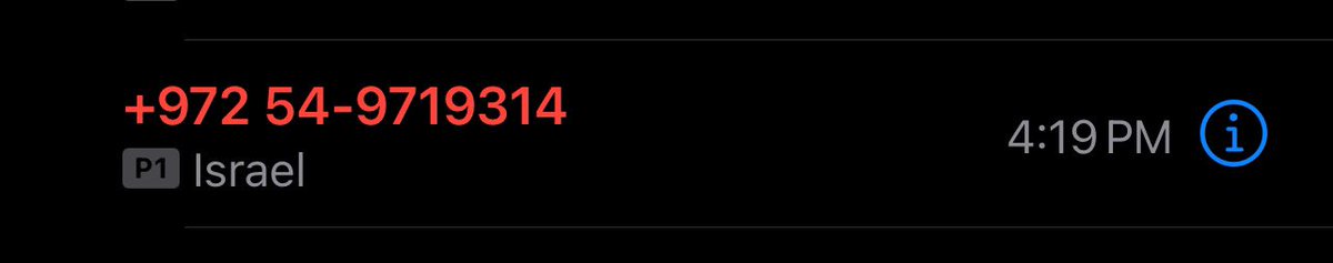 itranslate123's tweet photo. Part of Israel’s psychological terror is this Israeli number (and others) calling random Palestinians and threatening to bomb their homes and places causing panic and fear. 

Yesterday, the number rang three of my family members staying in the same room. https://t.co/X6SGnjEdGx