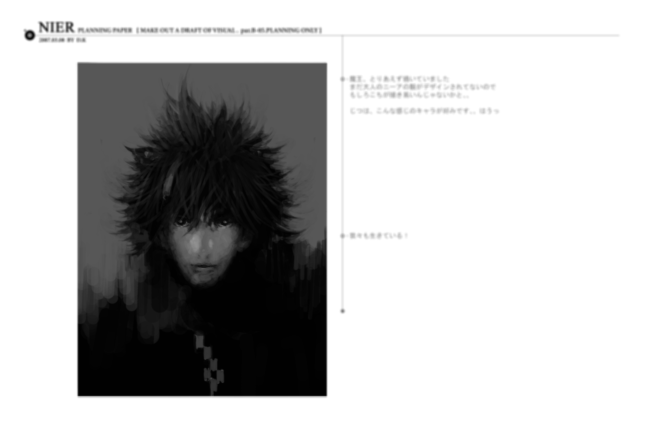 15年前の初期設定で驚いたのは、ヨナのお兄ちゃんの成長した姿が魔王の初期姿から持ってきてデザインした事でした、自分で描いてデザインしたのに忘れた事が多くて最近楽しく思い出してます☆
Brother Nier(21) is drew Shadowlord and designed it from its appearance