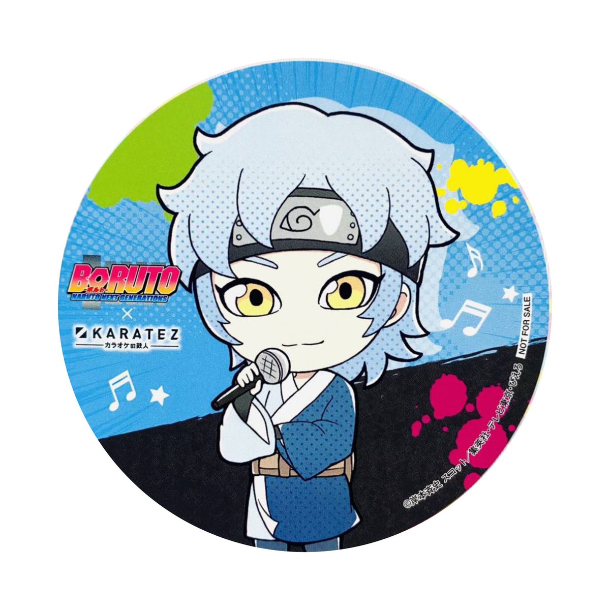 HourlyMitsusara's tweet photo. Sarada and Mitsuki chibi coaster from Karaoke no Tetsujin collaboration in 2021 ❤️💙 https://t.co/18UltUwesU