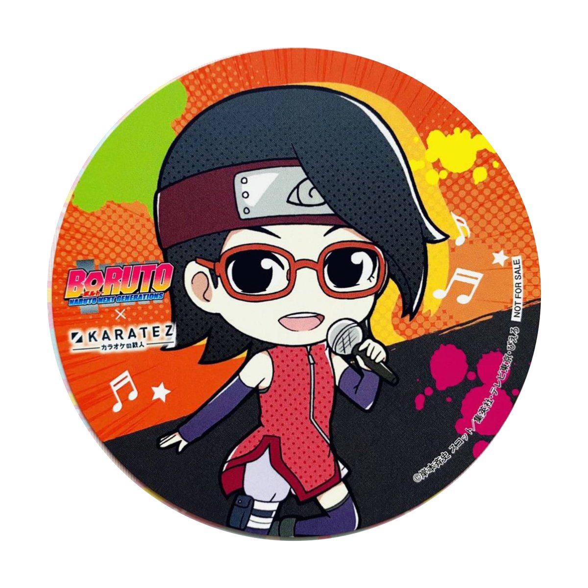 HourlyMitsusara's tweet photo. Sarada and Mitsuki chibi coaster from Karaoke no Tetsujin collaboration in 2021 ❤️💙 https://t.co/18UltUwesU