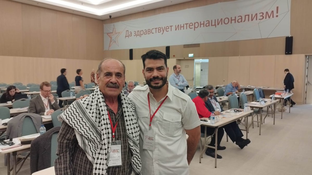 PCV_Venezuela's tweet photo. #Internacionalismo Durante el 23° Encuentro Internacional de Partidos Comunistas y Obreros #EIPCO sostuvimos un importante intercambio con el Partido Comunista de Palestina 🇵🇸

Reiteramos nuestra solidaridad con las luchas del pueblo palestino, por su derecho a la autodeterminación, el retorno de los refugiados palestinos a sus tierras y el fin de la ocupación sionista.
