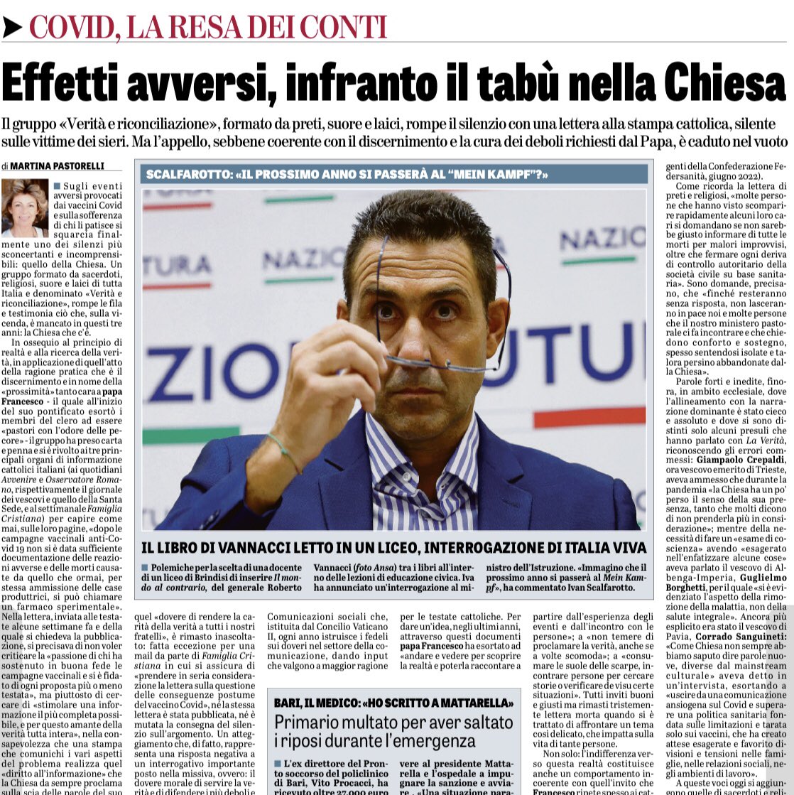 CathVoicesITA's tweet image. #COVID19 sui danni dei #vaccini e sulla sofferenza di chi li patisce si squarcia uno dei silenzi più incomprensibili: quello della #Chiesa

Sacerdoti, religiosi e suore scrivono alla stampa cattolica: “informate sugli eventi avversi e le morti; la verità va detta tutta intera. Le…