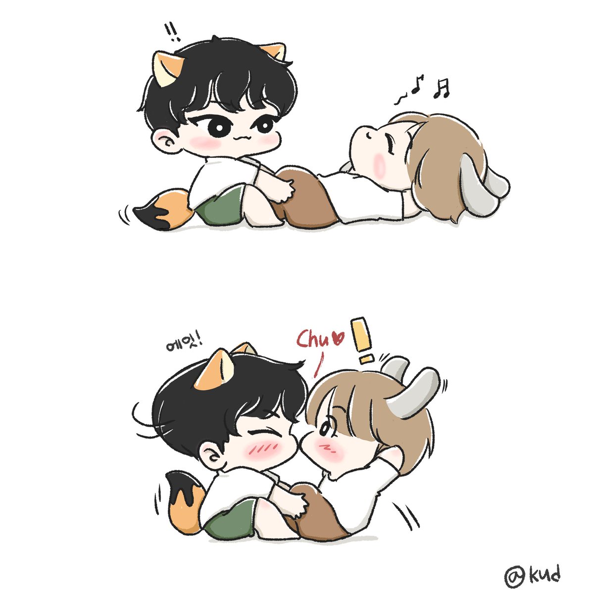 todorilove's tweet photo. 🦊🩷🐰 Chu!!😘

#우연시 #기태완 https://t.co/RDAP3JEPnV