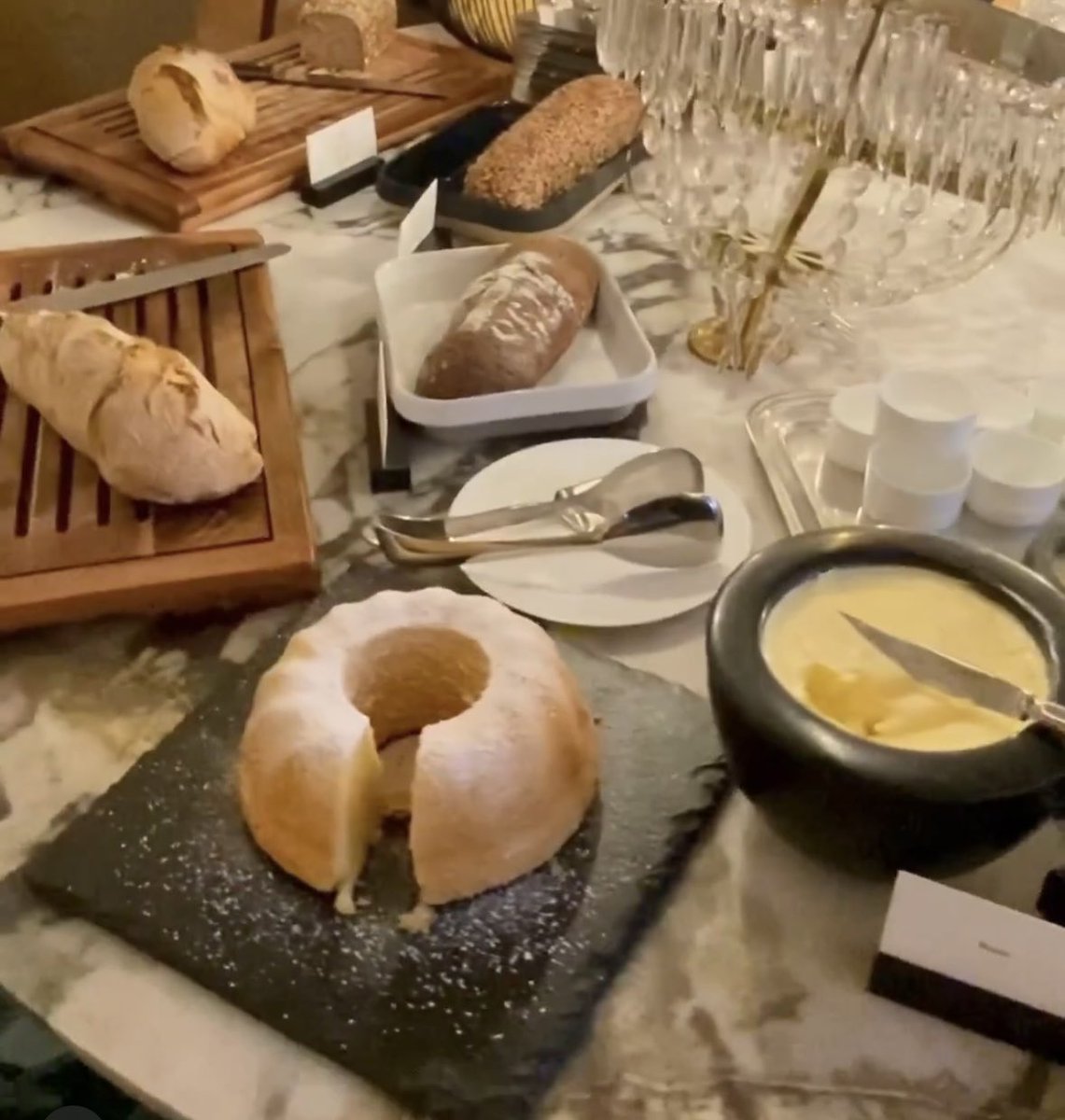 Imperial breakfast at former ballroom of the Straubinger Grandhotel in Bad Gastein. 

Story told by the mystic chandelier and famous “guglhupf”