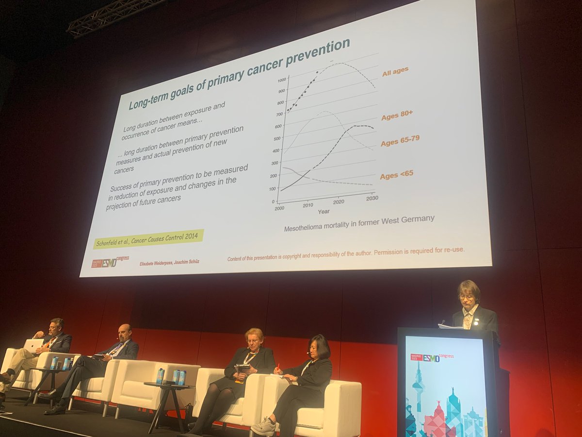 At #ESMO23, <a href="/IARC_DIR/">Dr Elisabete Weiderpass (views are my own)</a> presents on prevention opportunities for oncologists - 40-50% of cancer can be prevented. Multi stakeholders collaborative is key to achieve the long-term prevention for a world with less cancer. <a href="/IARCWHO/">IARC</a> <a href="/myESMO/">ESMO - Eur. Oncology</a>