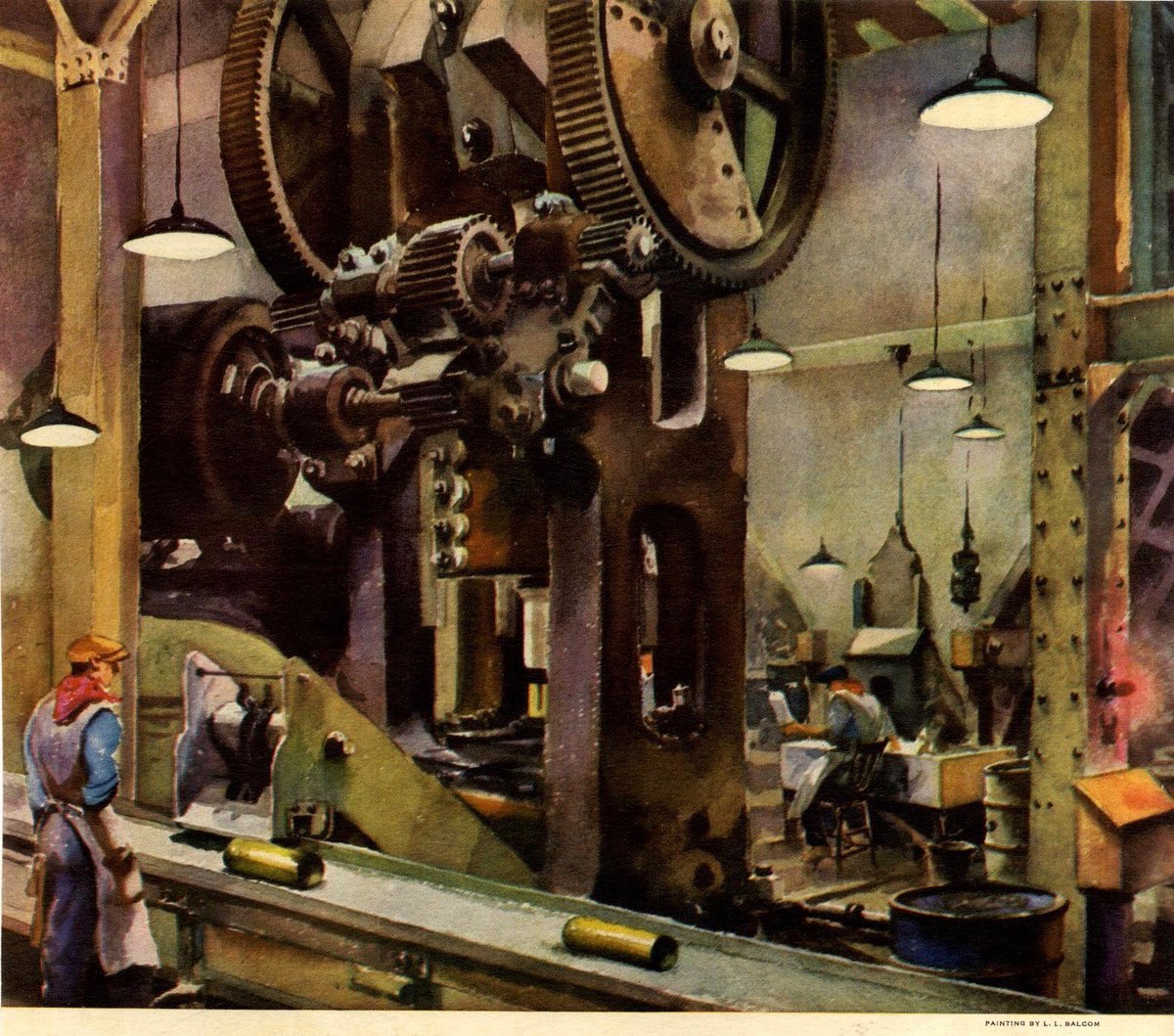 LRonLacy's tweet photo. In #OCTOBER 1937
‘Painting by L. L. [Lowell Leroy] Balcom [1887-1938]'
👇🧵
#illustration #illustrationart #illustrationartists #LLBalcom #factory #industrialsublime https://t.co/hpBNXwElPP