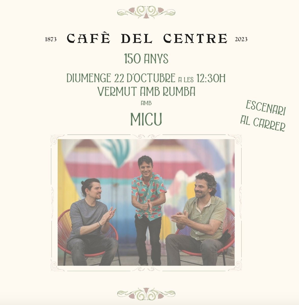 Avui a les 12:30h c/Girona amb Consell de Cent Vermut amb banda!!