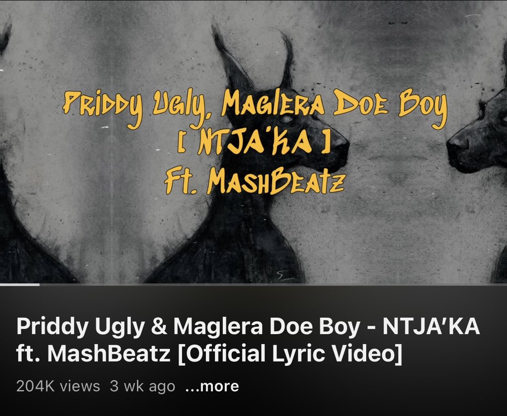 ItsPriddyUgly's tweet photo. I THINK WE’RE READY FOR THE [NTJA’KA] OFFICIAL MUSIC VIDEO, FOR RADIO &amp; FOR TV.

It’s been 3 weeks, let’s revisit this song’s impact in 3 months…

Salute to my dawgz @MashBeatz_ , @HerculesBeats &amp; @MagleraDoeBoy 

Thank you 🙏🏽💿🐕 https://t.co/O06lqi2fGo